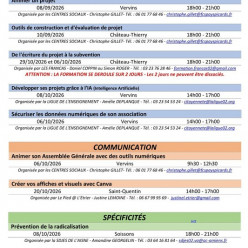 formation bénévoles SEPTEMBRE-OCTOBRE 2026